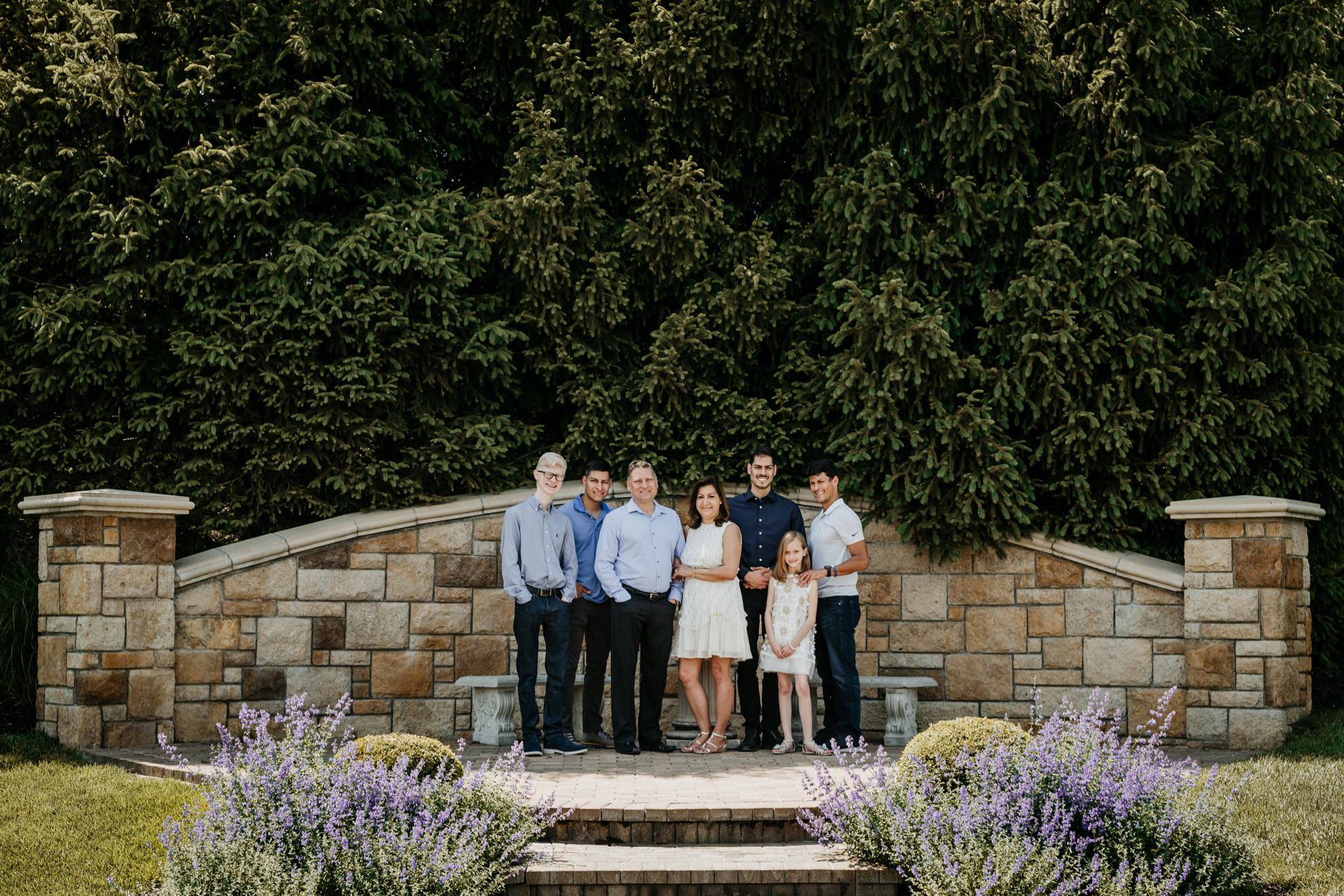 family photo in beautiful park